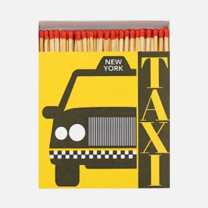 Mercules Cerillas | Caja Cuadrada De Cerillas Nyc Taxi