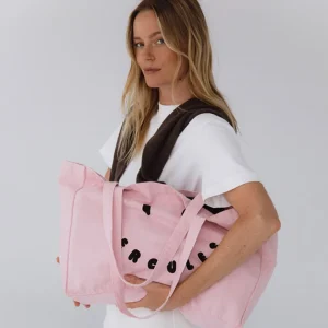 Mercules Tote Bags | Canvas Tote Smiley Rosa
