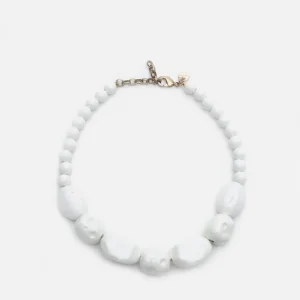 Mercules Bisuteria | Collar Ceramica Blanco