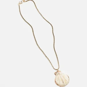 Mercules Bisuteria | Collar Concha Blanca Y Cordon Negro