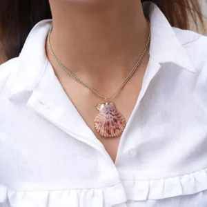 Mercules Bisuteria | Collar Concha Rosada