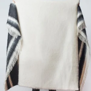 Mercules Mantas | Manta De Mohair Blanco Y Negro